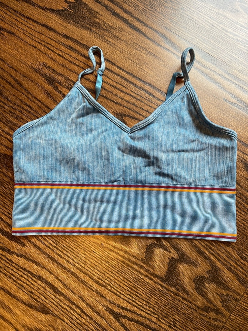 Free People Light Blue Ribbed Bralette